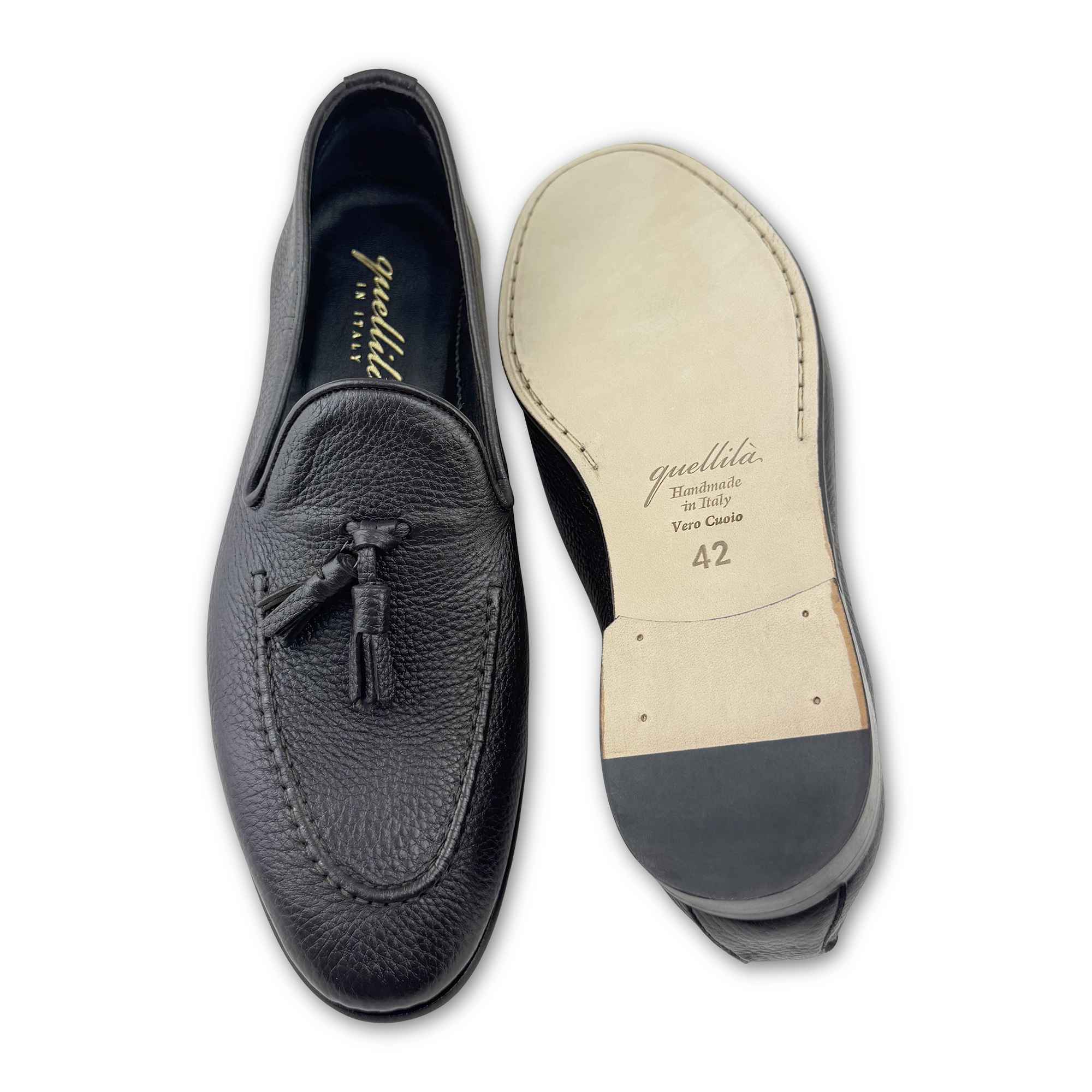 Mocassini tassel testa di moro in pelle di cervo