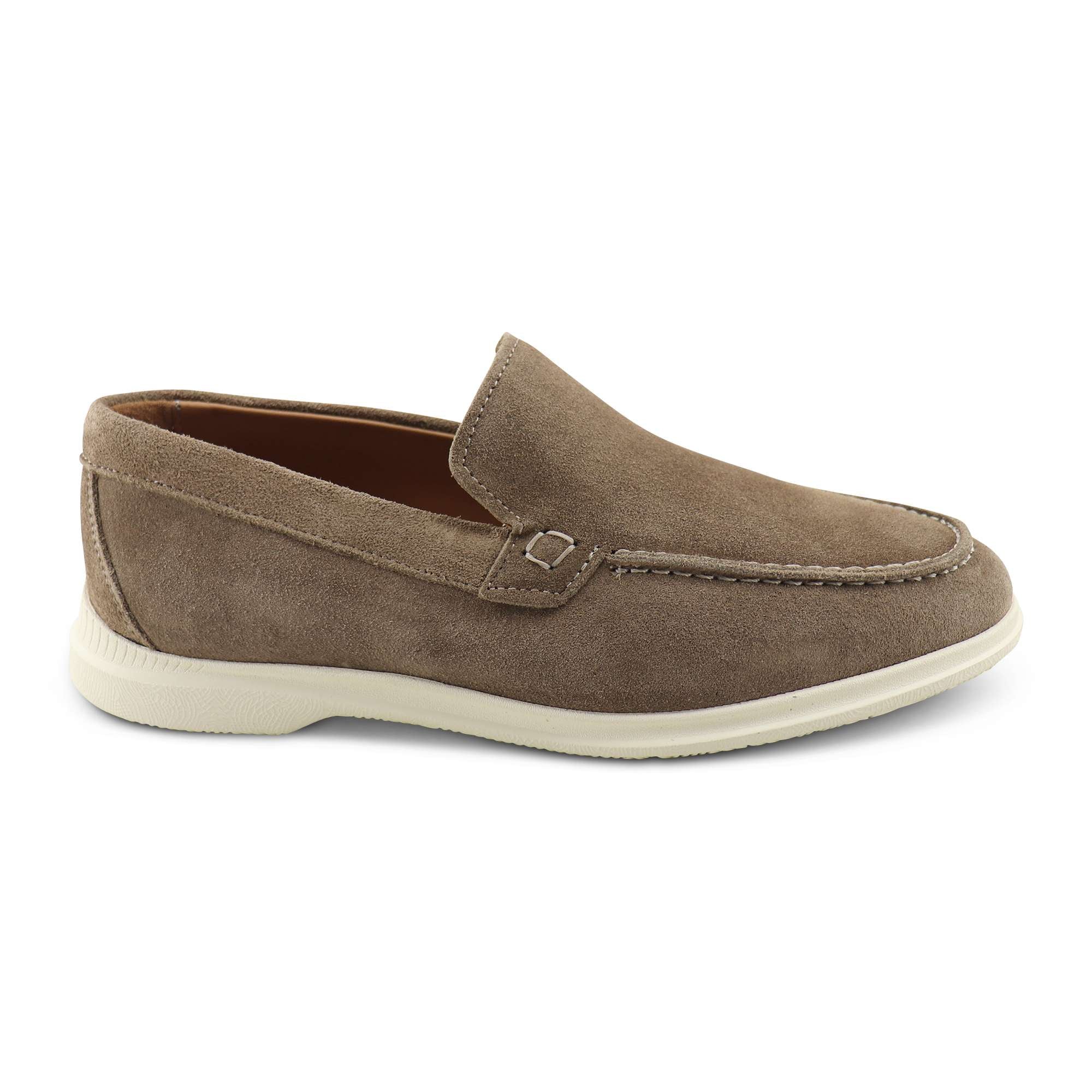 Mocassini vibram camoscio tortora