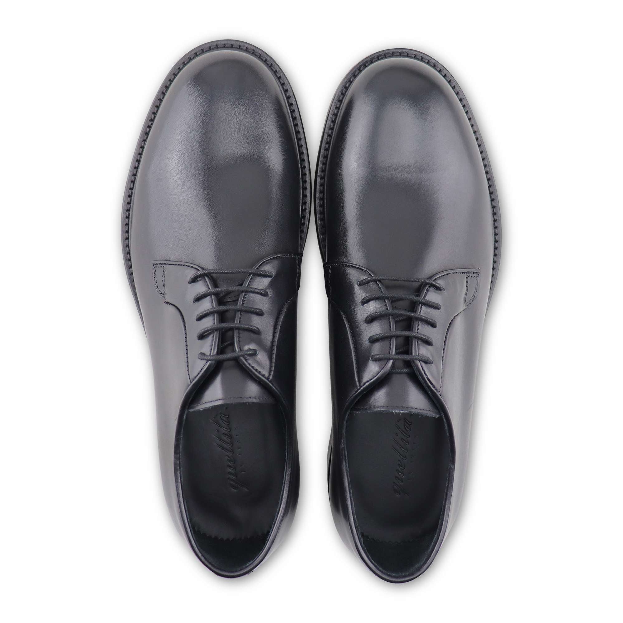 Derby nero in pelle