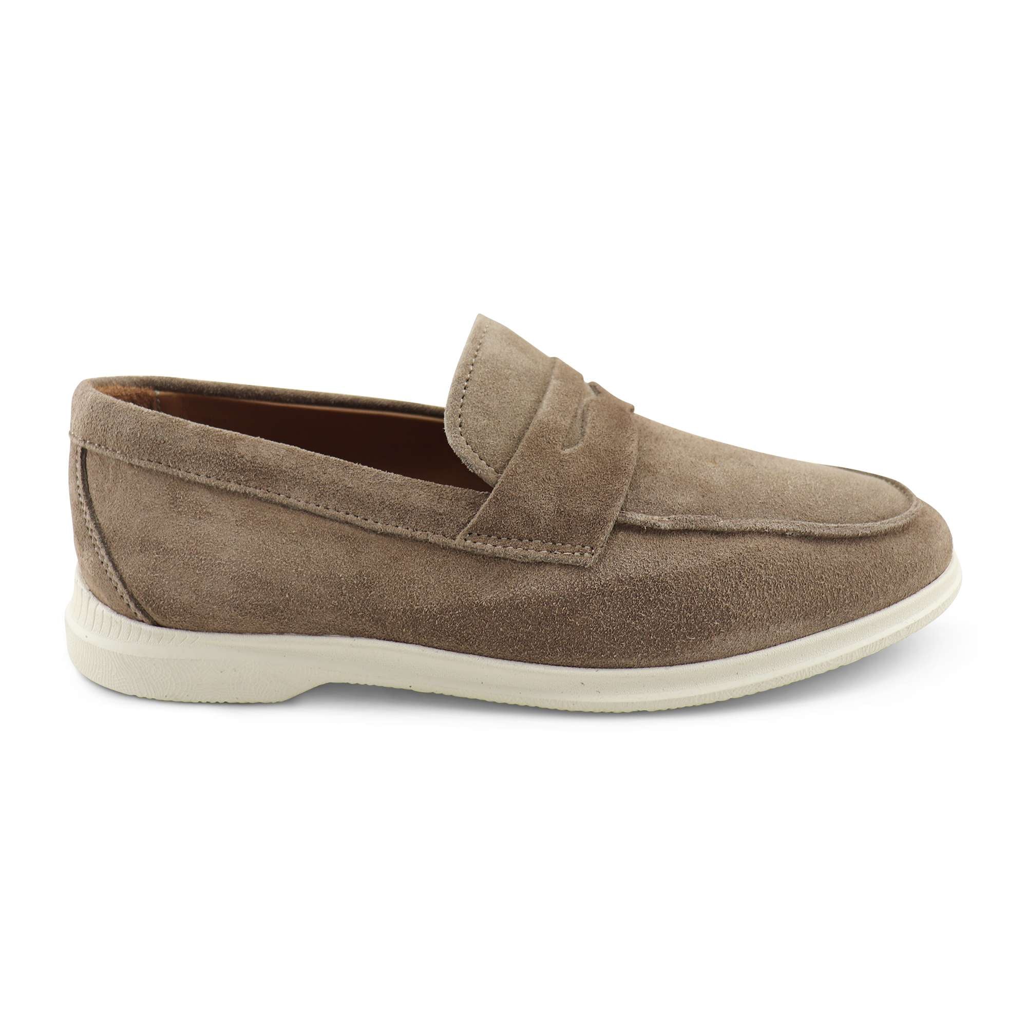 Mocassini vibram camoscio tortora
