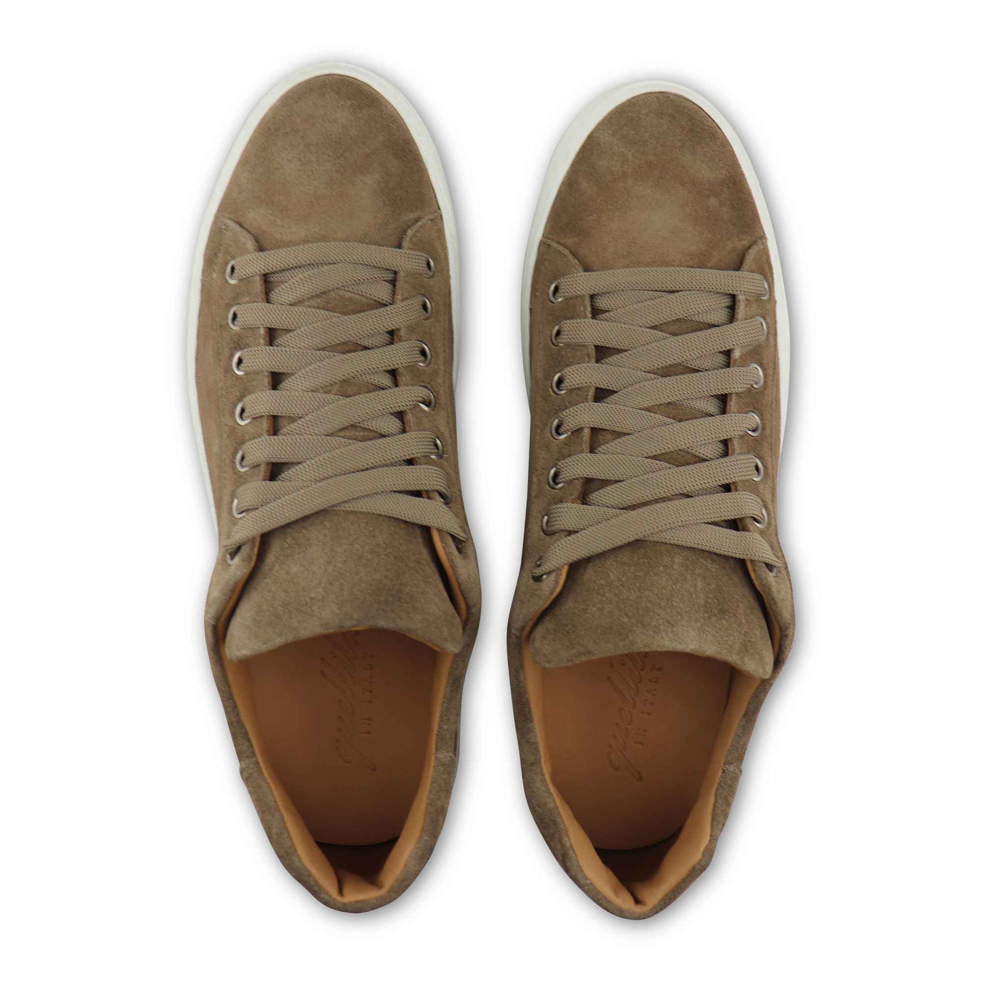 Beige suede sneakers