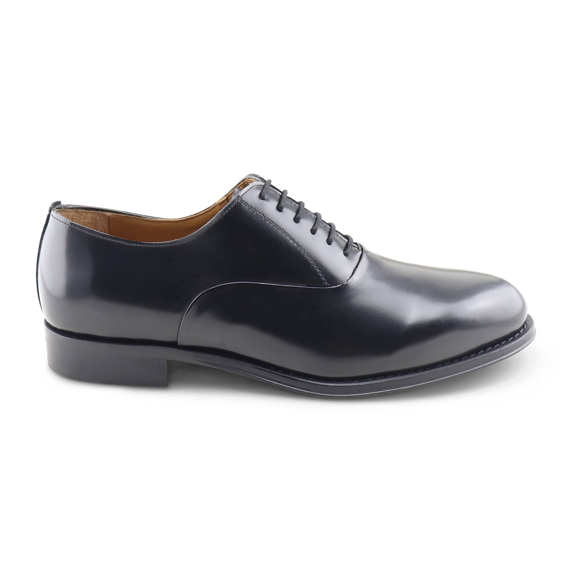 Black brushed leather brogue