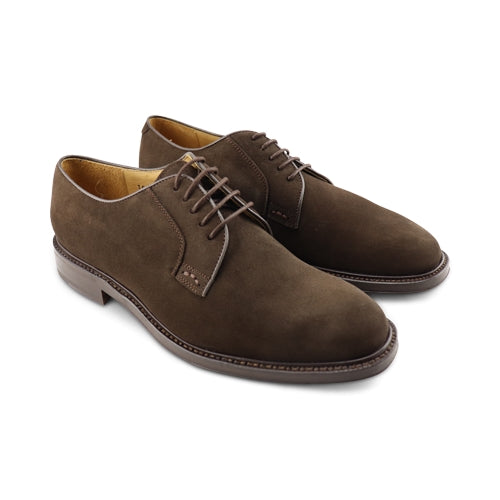 Dark brown suede goodyear derby