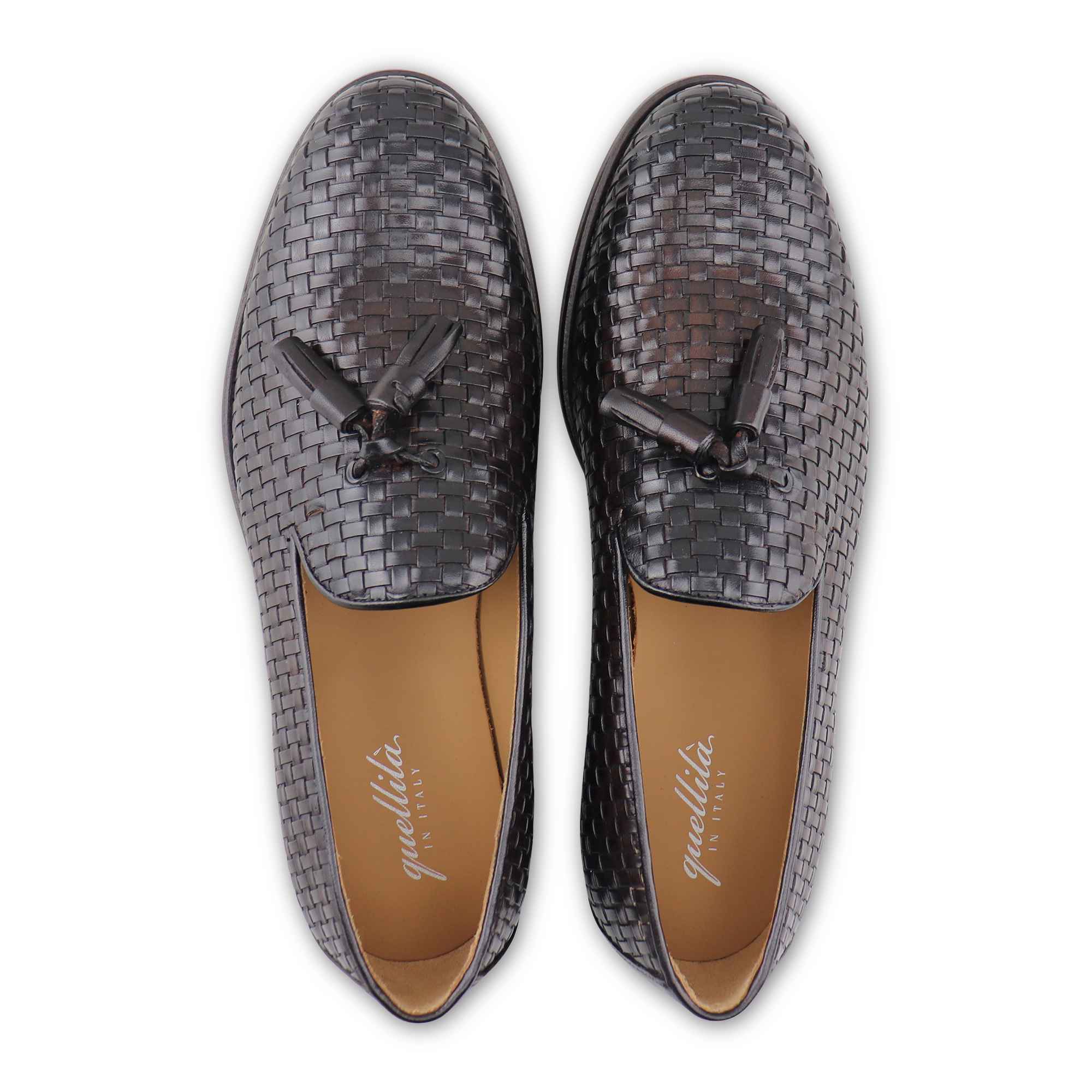 Tassel pelle intrecciata testa di moro