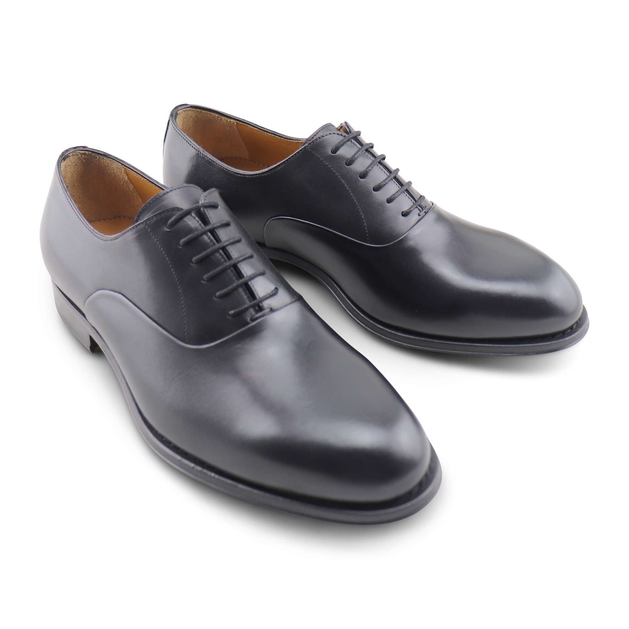 Francesina nera in pelle