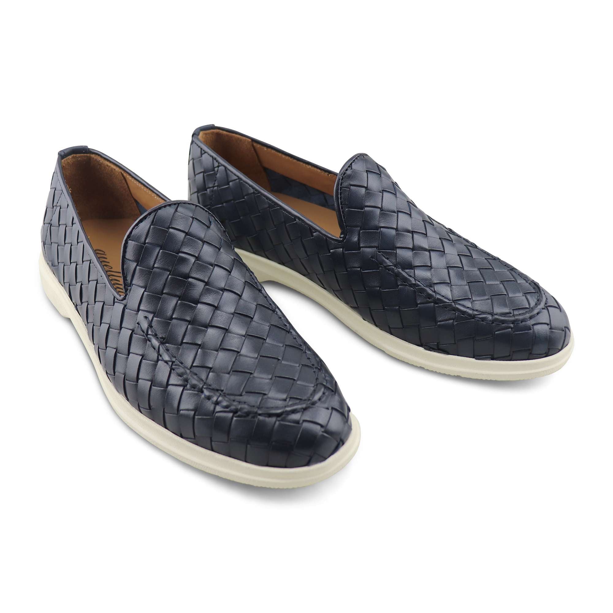 Mocassini vibram intreccio blu