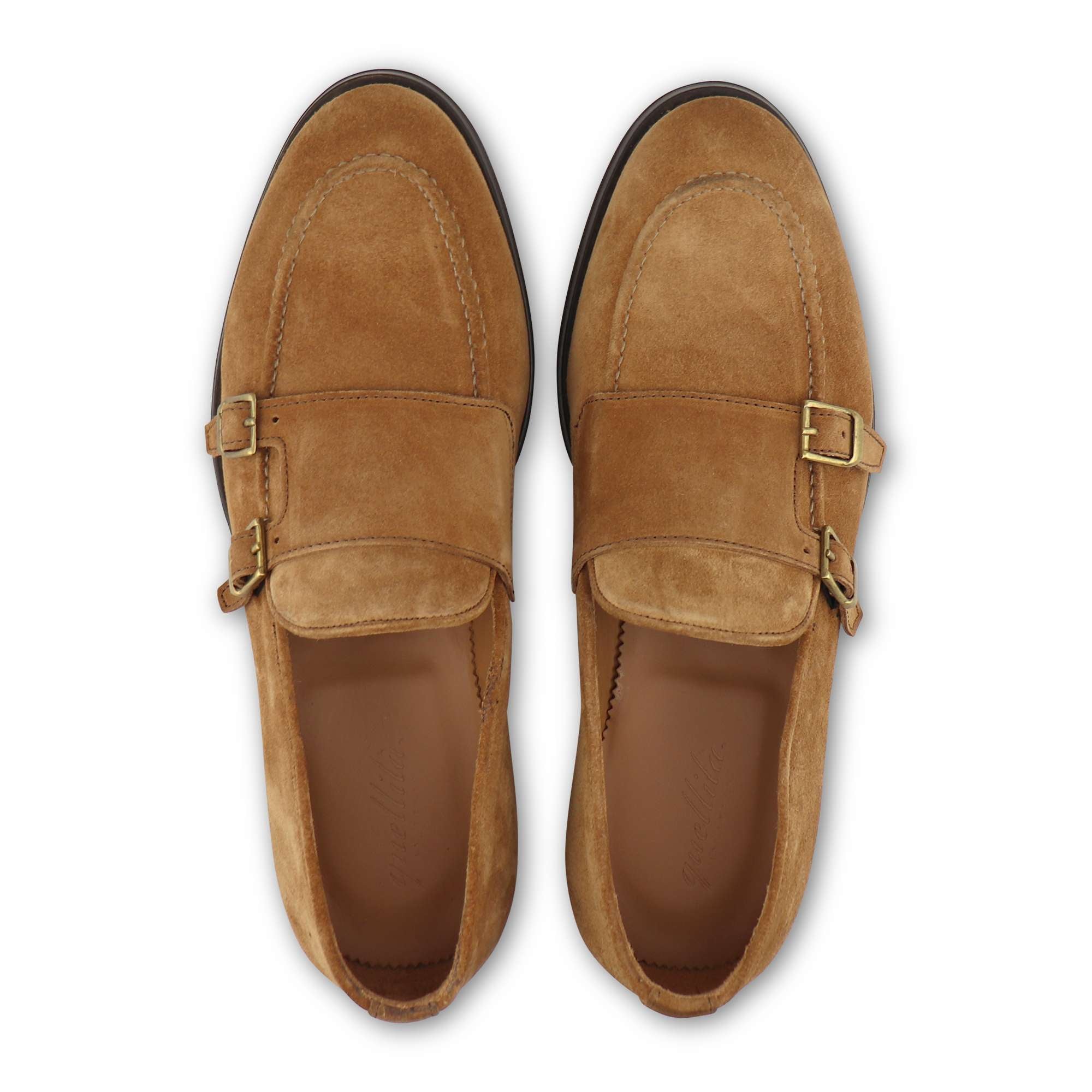 Double buckle earth suede