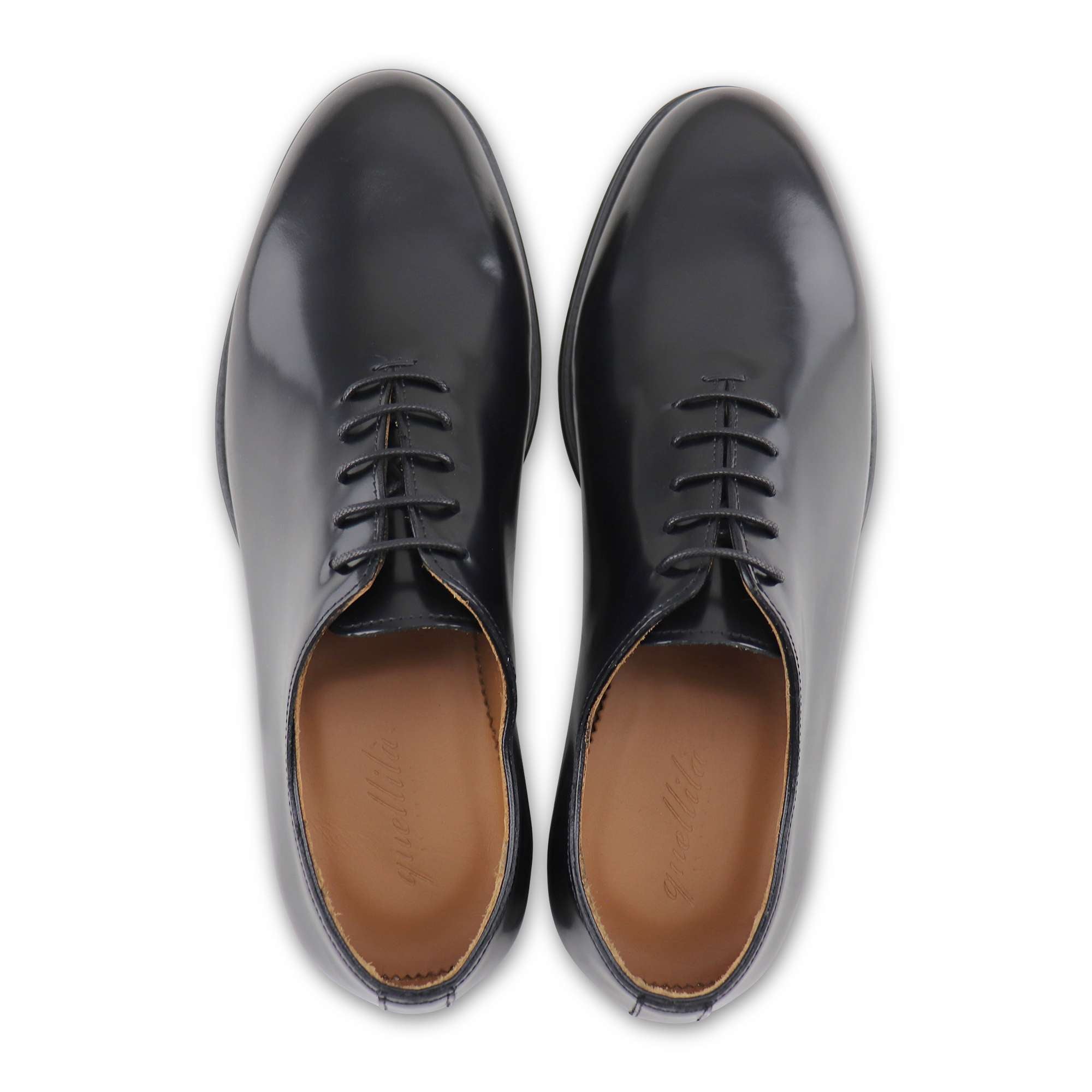 Black brushed leather brogue