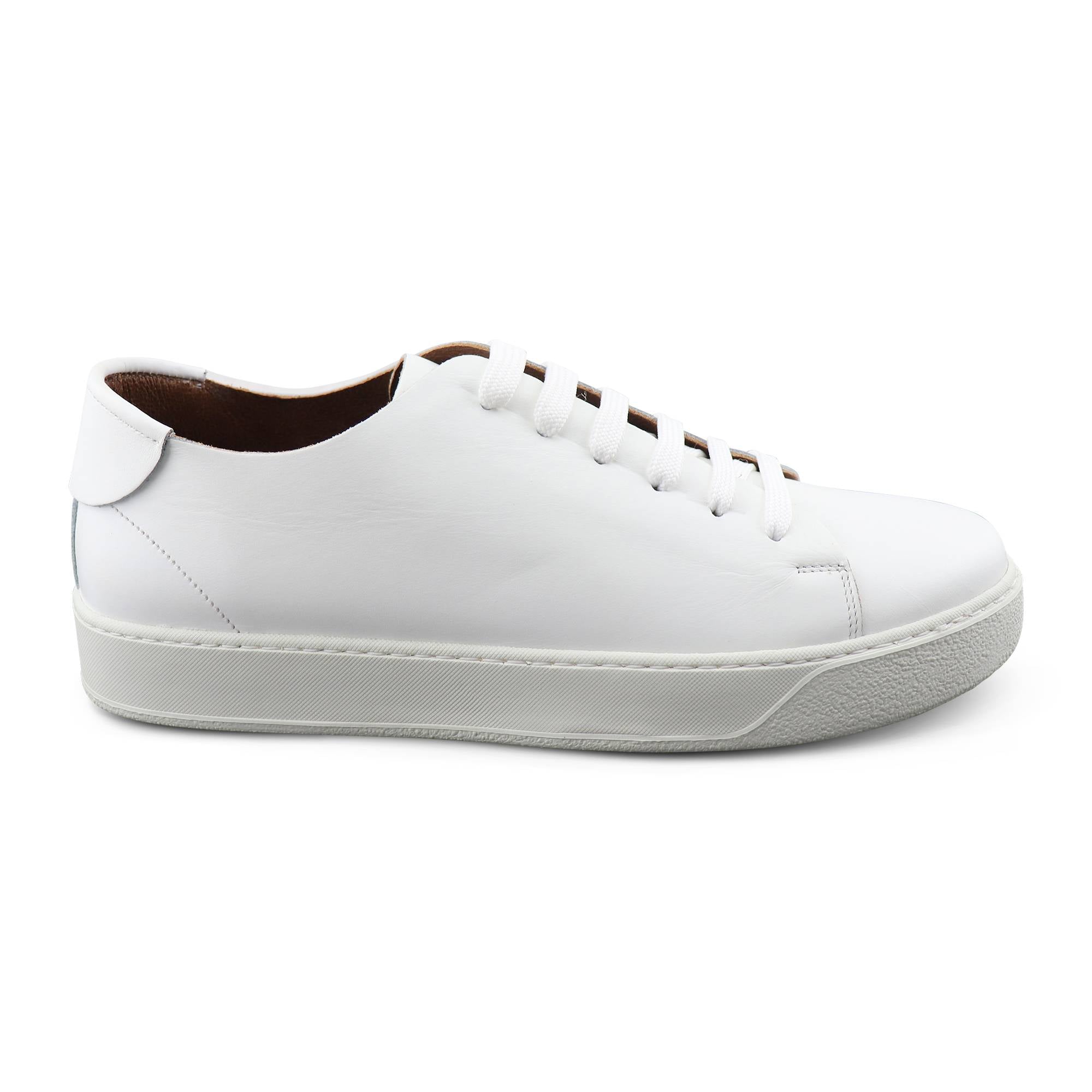 White leather sneakers