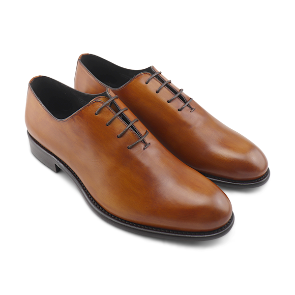 Caramel leather brogues