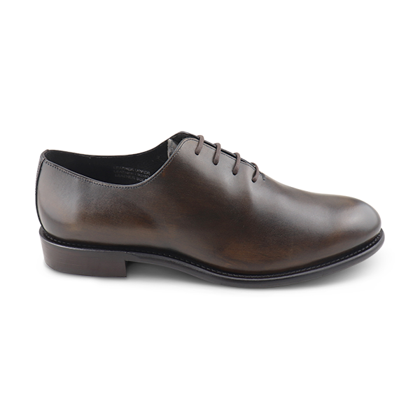 Dark brown leather brogue
