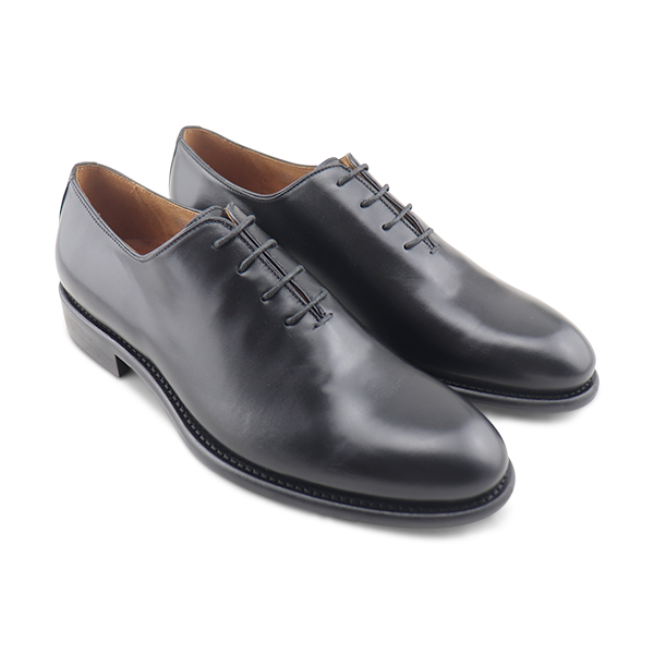 Black leather brogue