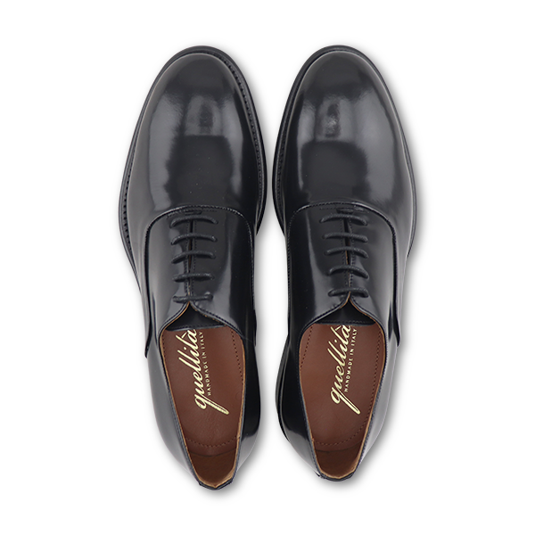 Black brushed leather brogue