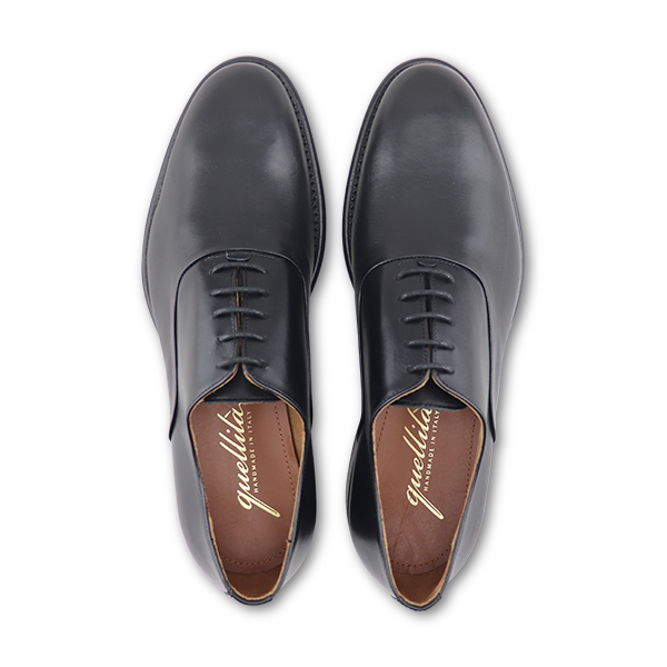 Black leather brogue