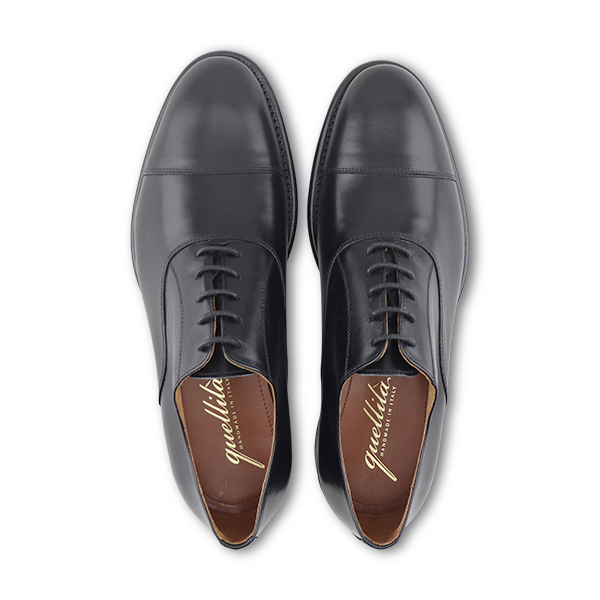Black leather brogue