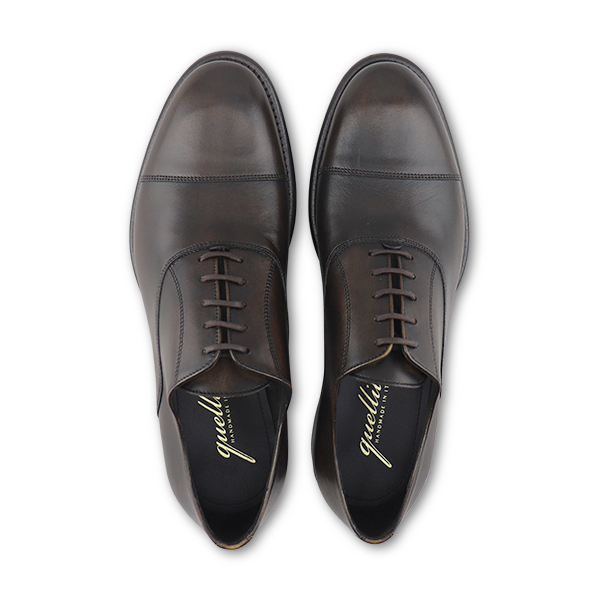 Dark brown leather brogue