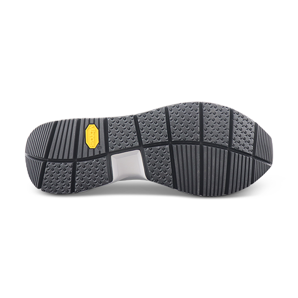 White sneakers with suede insert