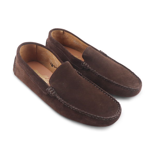 Vibram moccasins suede dark brown