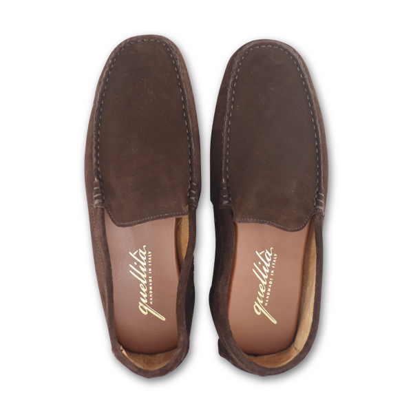 Vibram moccasins suede dark brown
