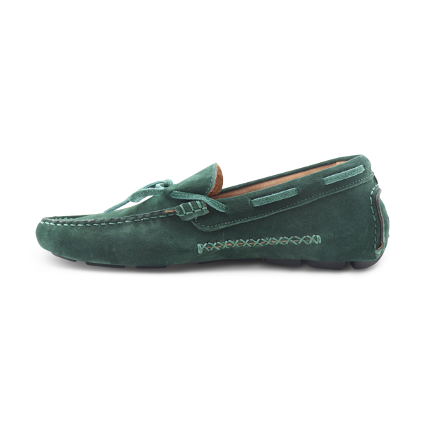 Mocassini Vibram camoscio verde