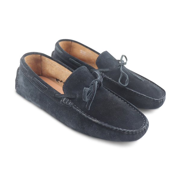 Vibram black suede moccasins