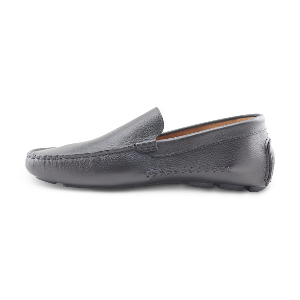 Vibram black leather moccasins