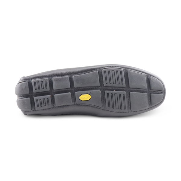 Vibram black leather moccasins