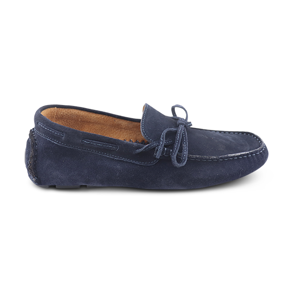 Mocassini Vibram camoscio blu