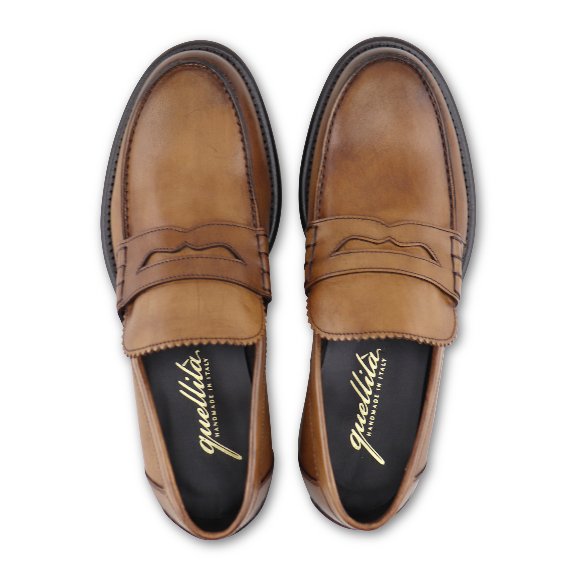 Leather moccasins in leather