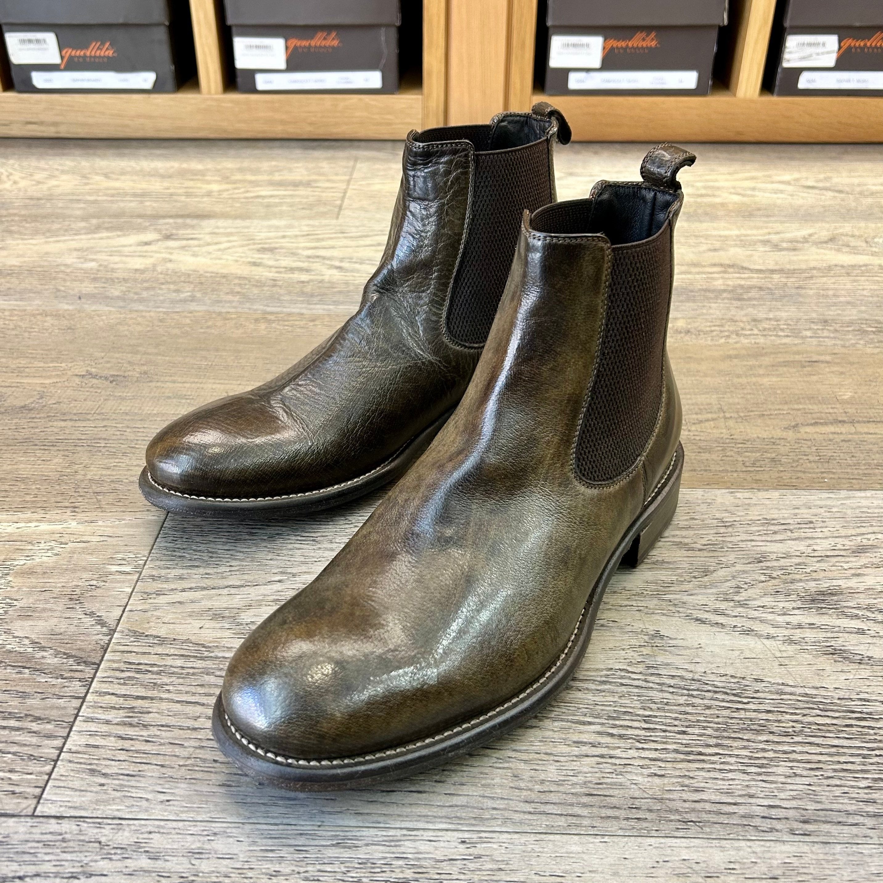 Green Buffalo Leather Beatles