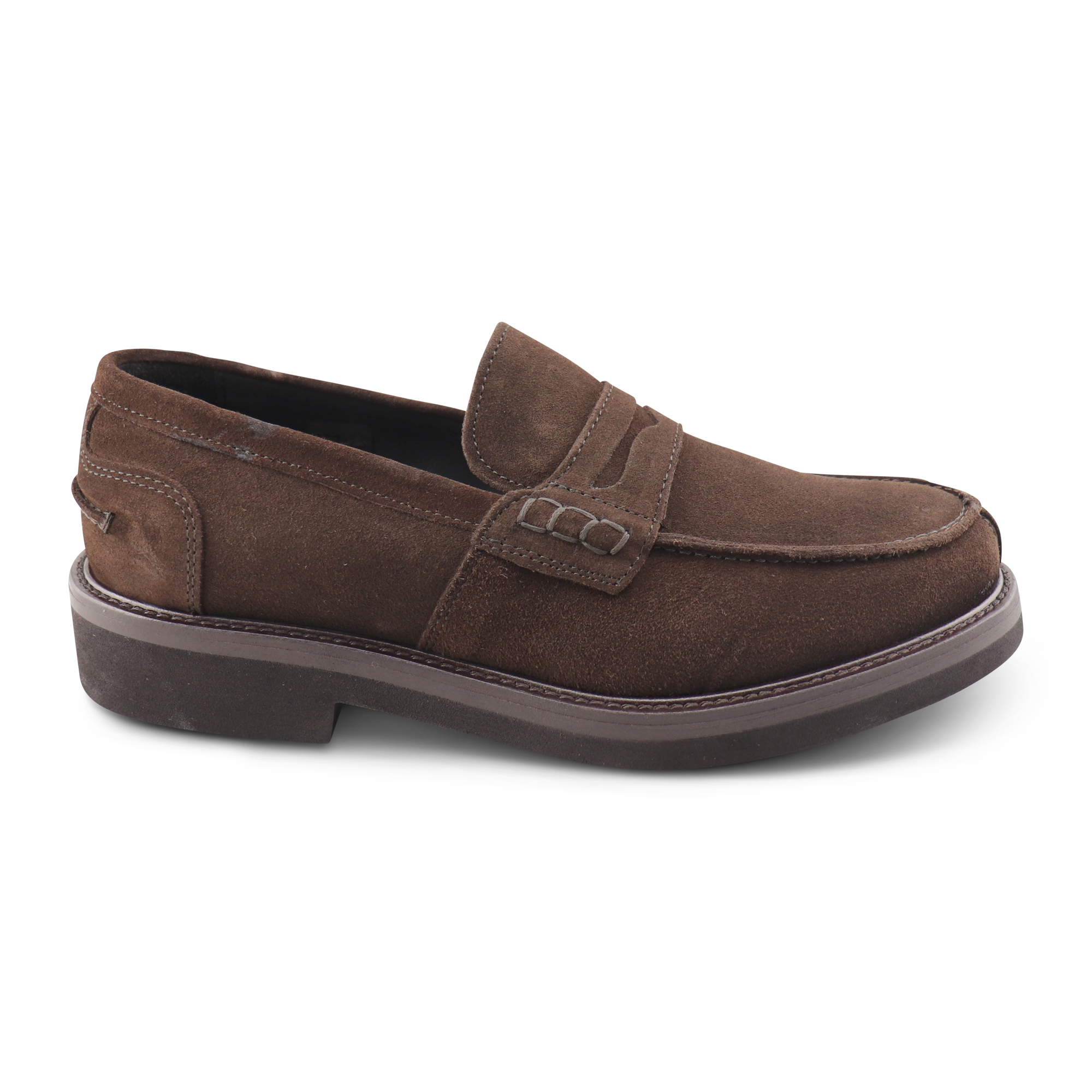 Dark brown suede college