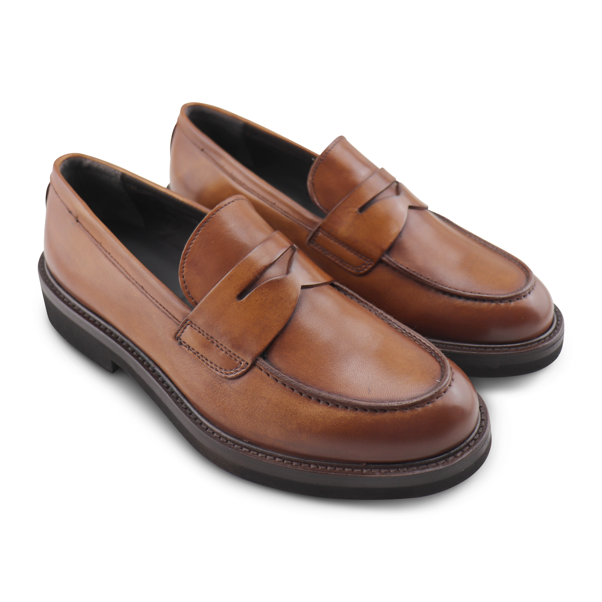 Leather moccasins in leather