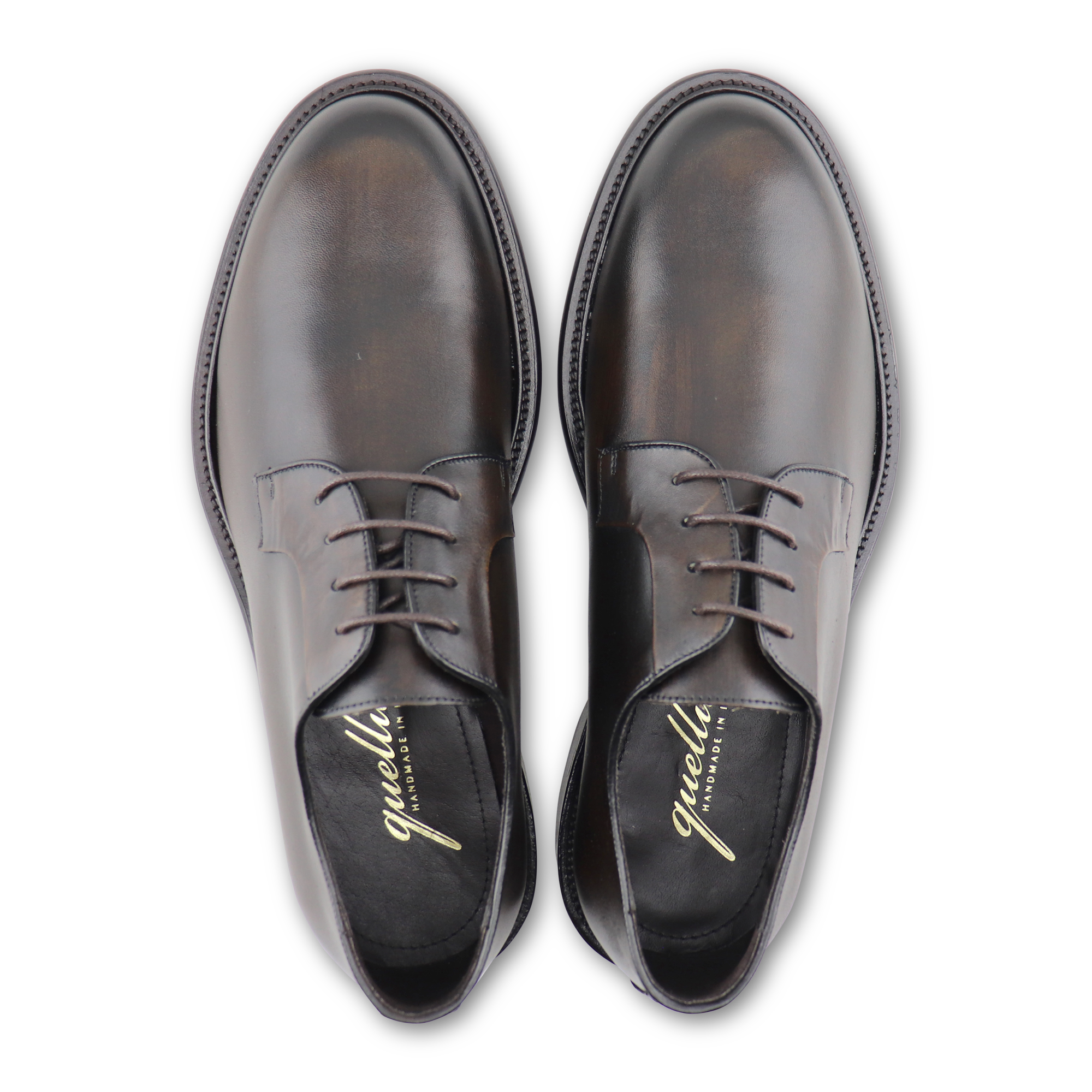 Dark brown leather derby