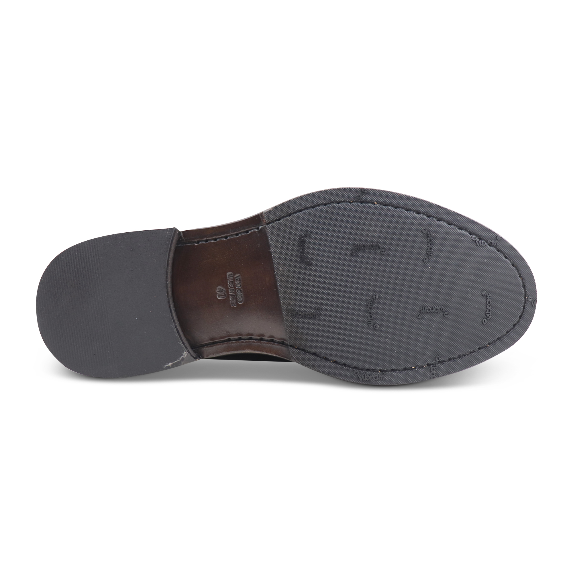 Dark brown leather derby