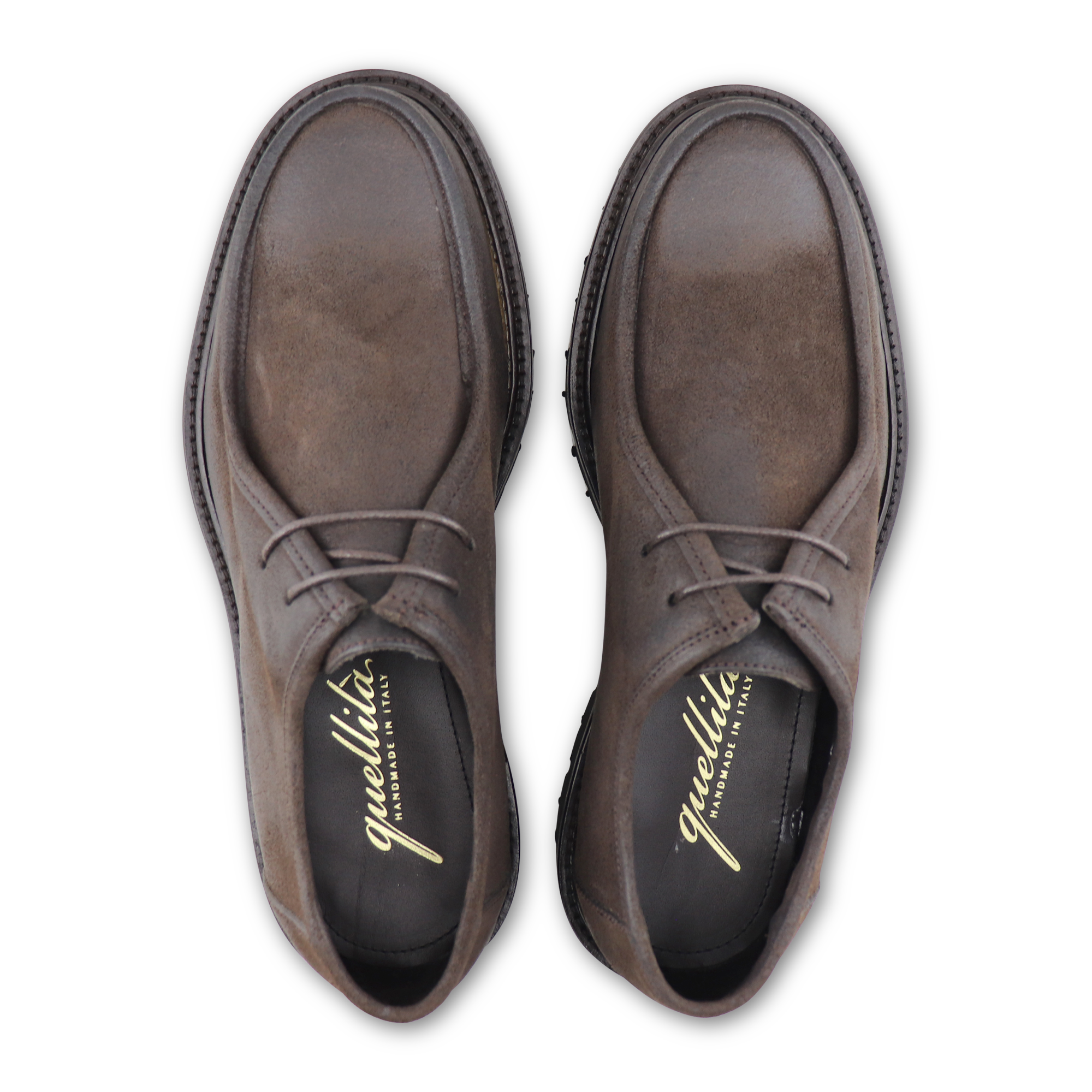 Engineer in dark brown suede