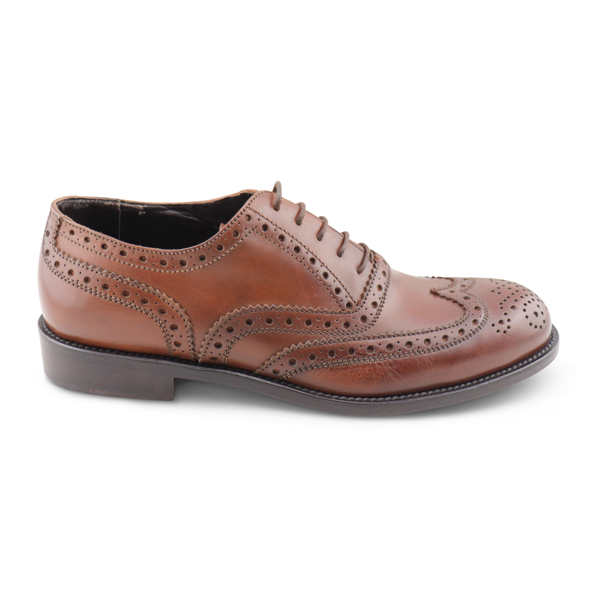 Brown leather brogues