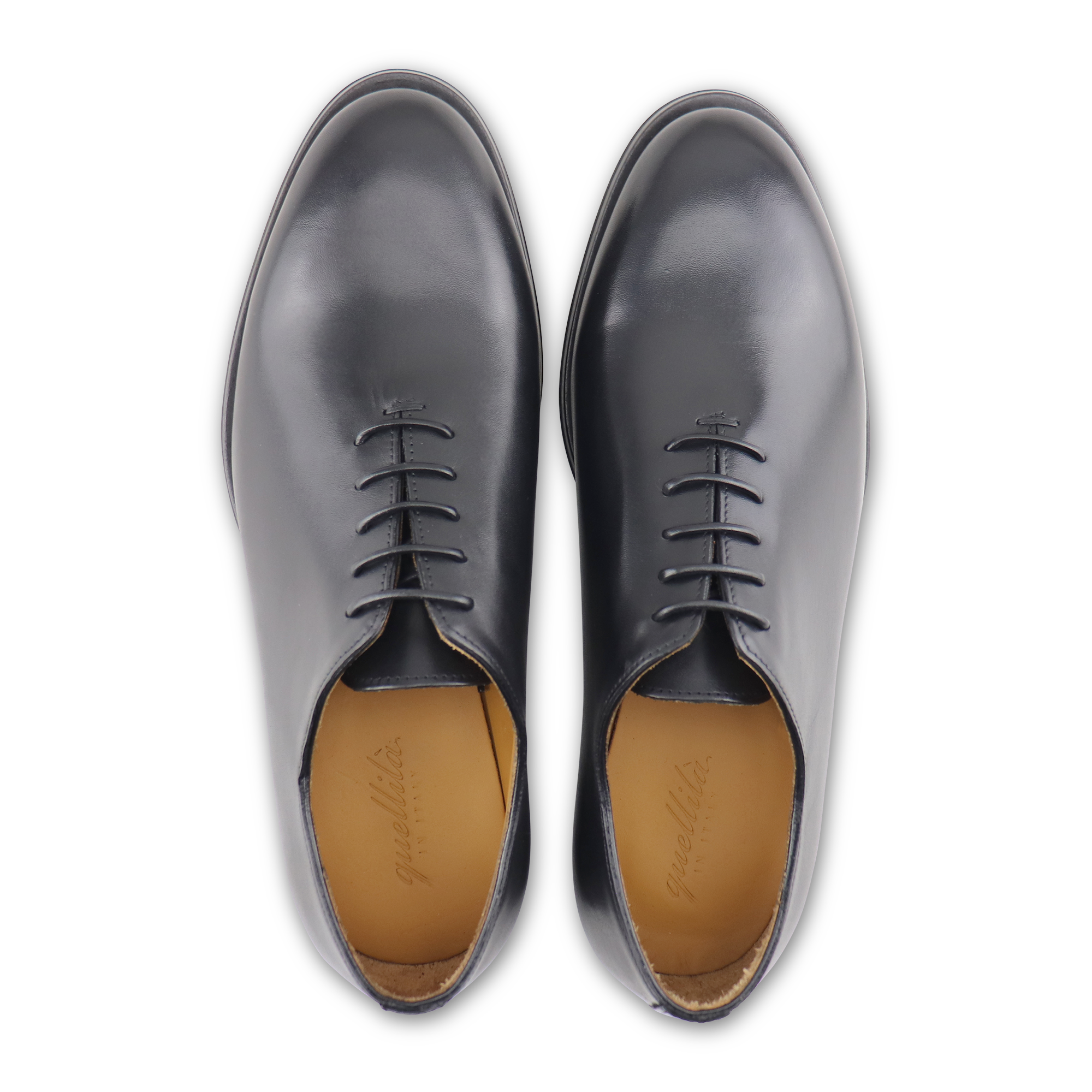 Black leather brogue