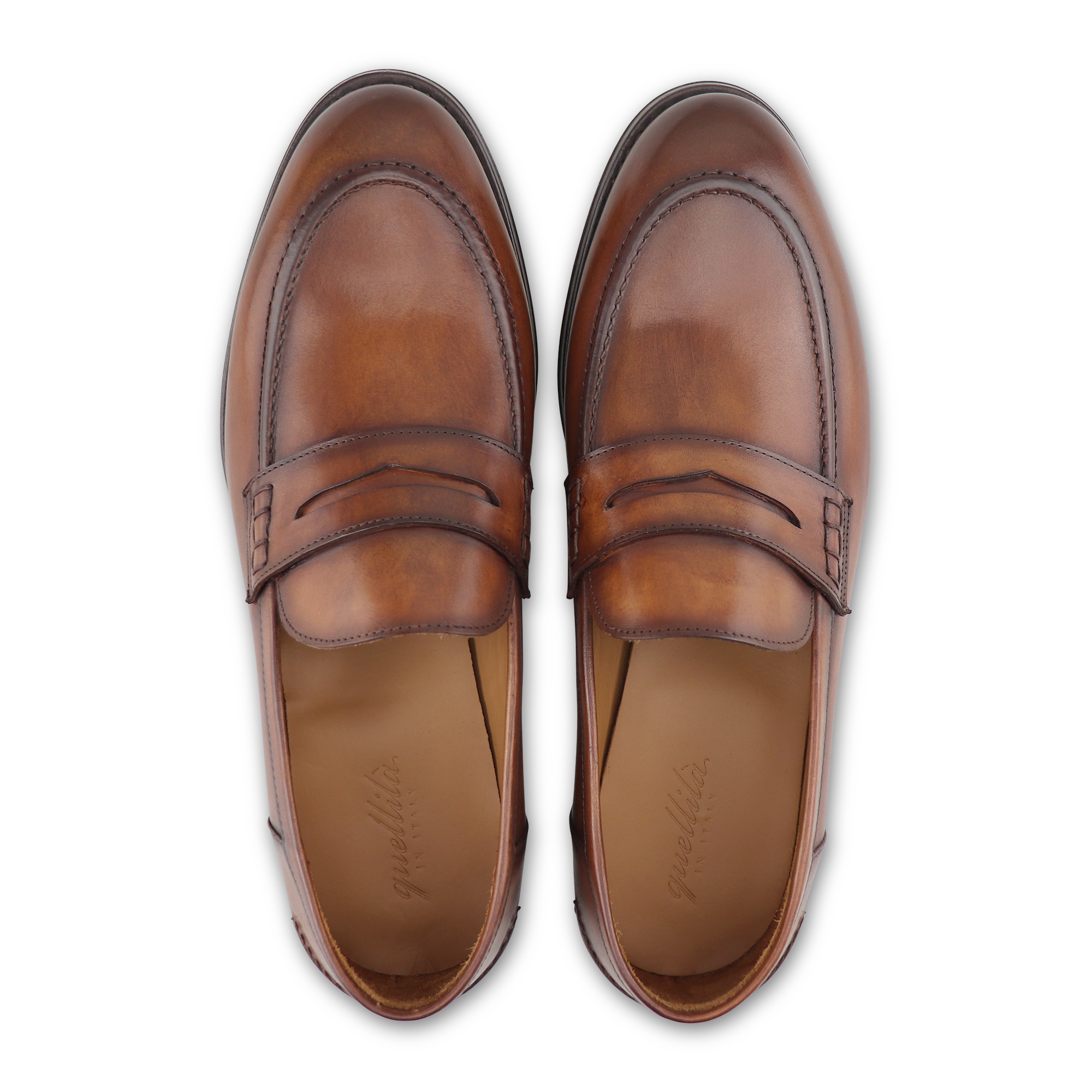 Leather brisee moccasins