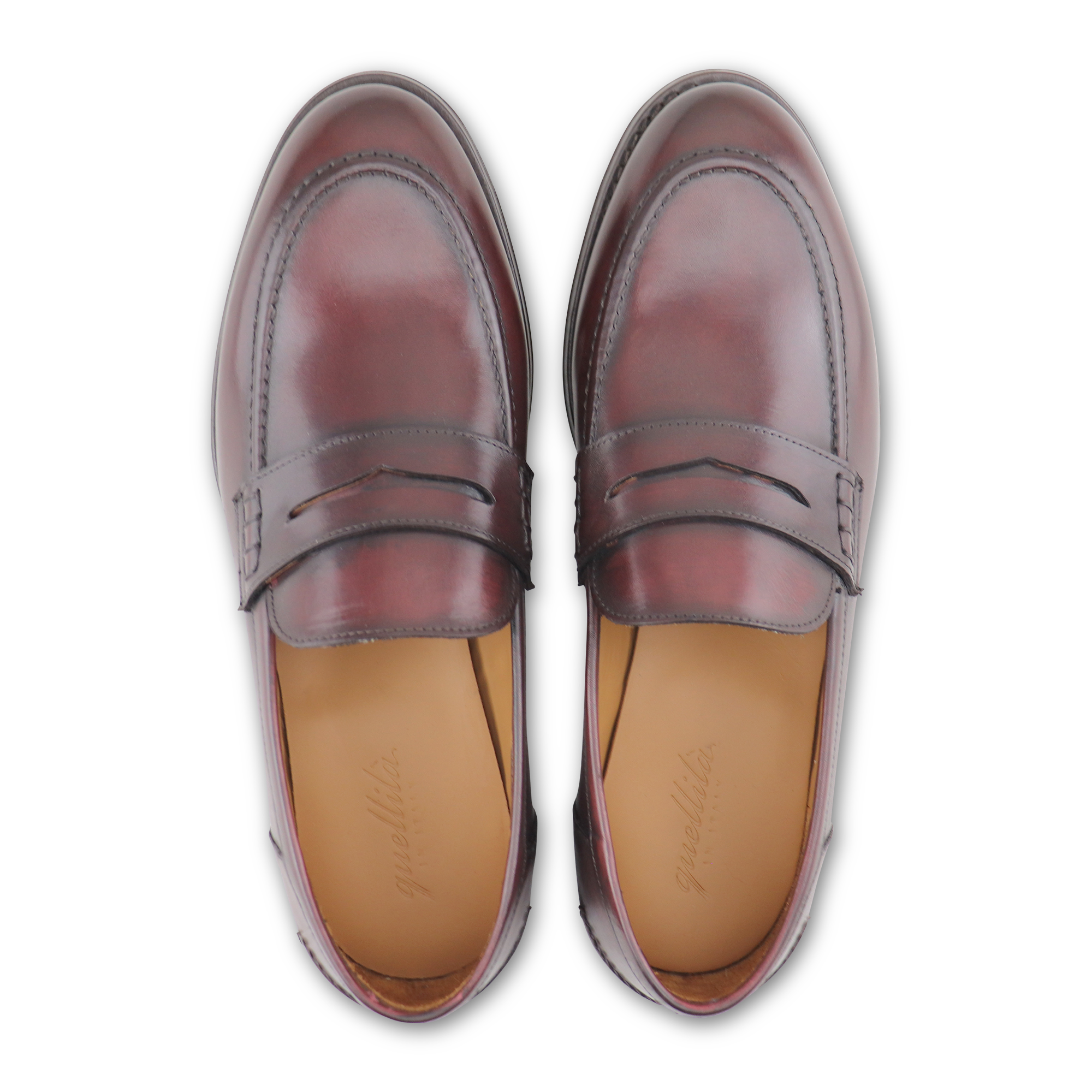 Leather moccasins with hard soles