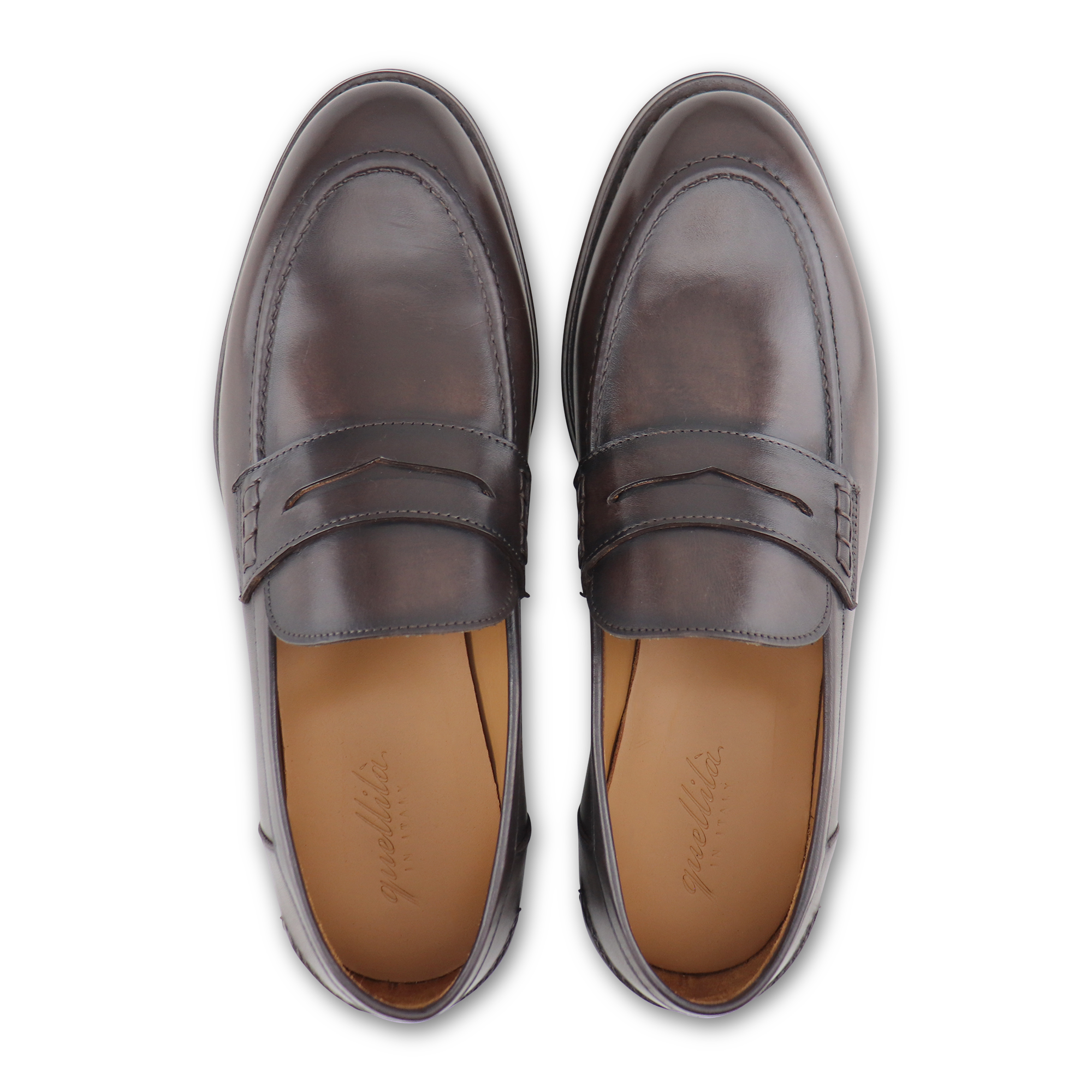 Chocolate leather loafers