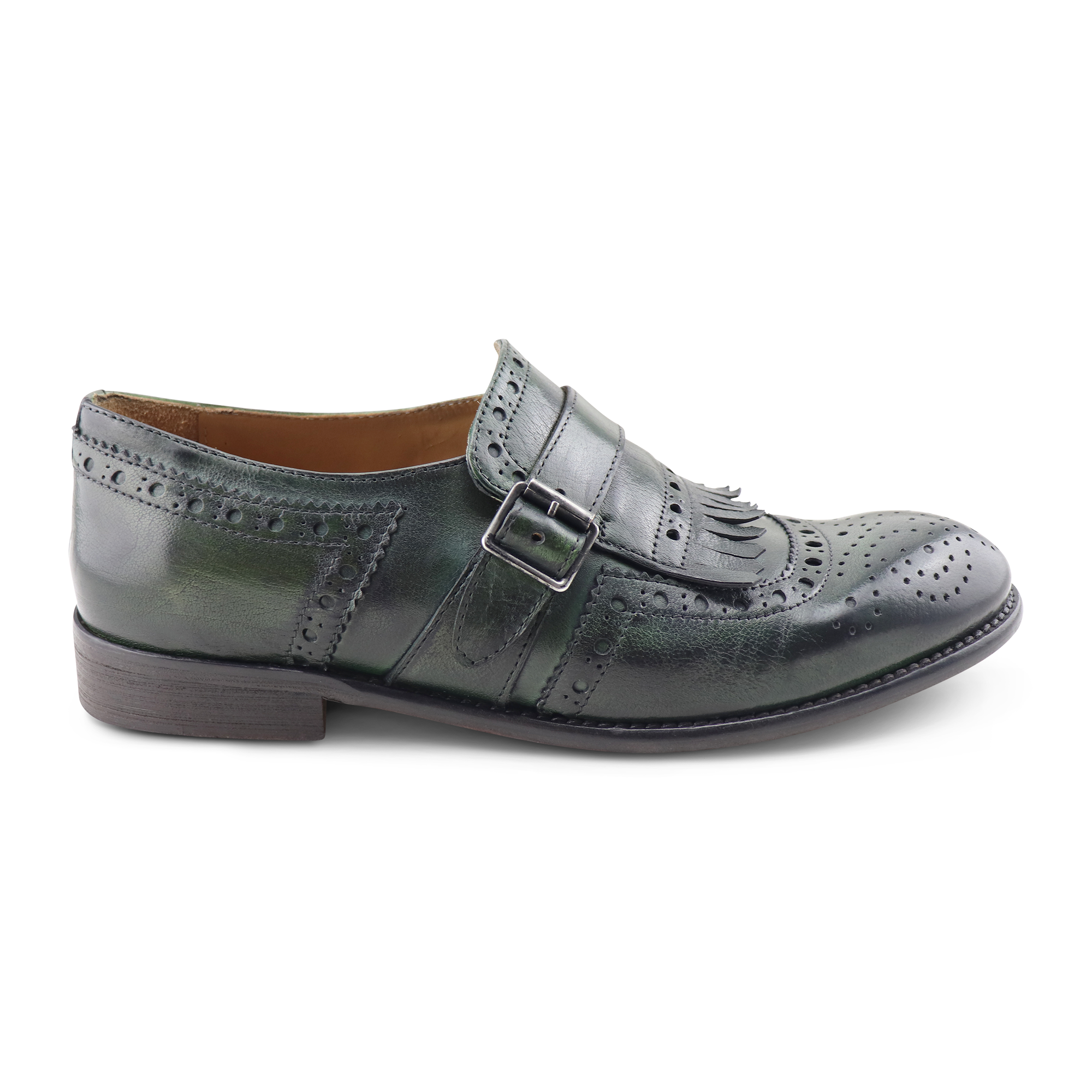 Kiltie Monk Strap buffalo green