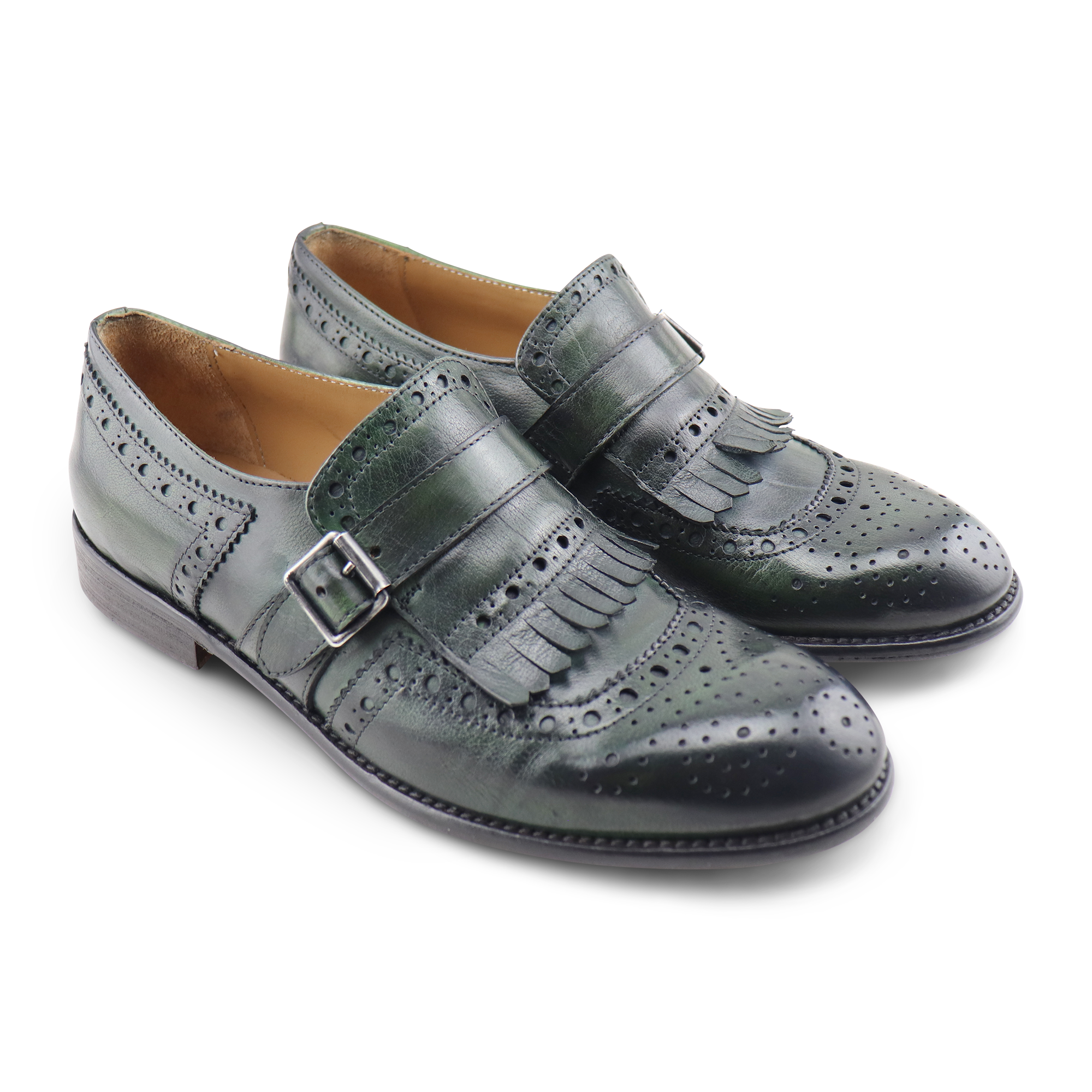 Kiltie Monk Strap buffalo green