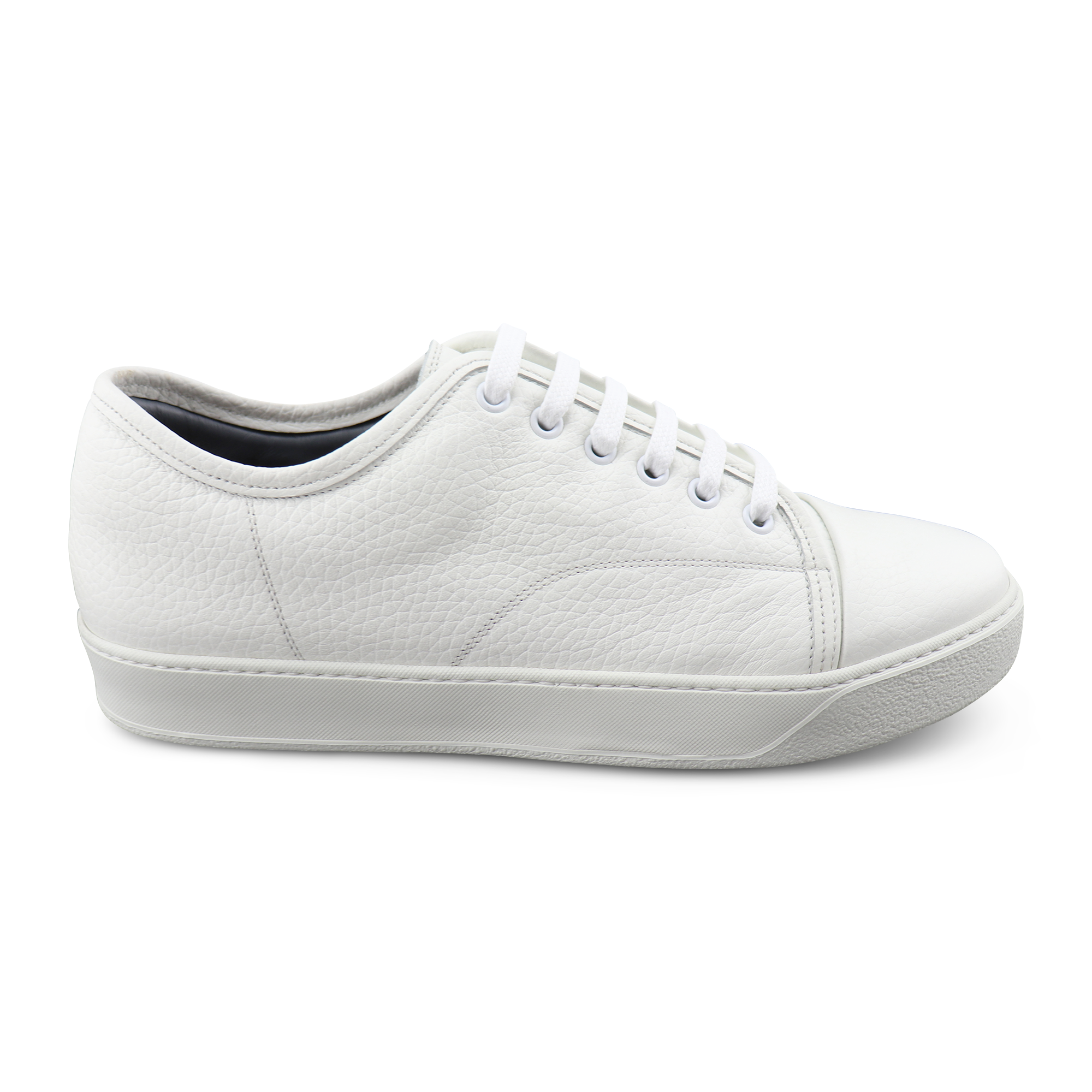 White hammered leather sneakers