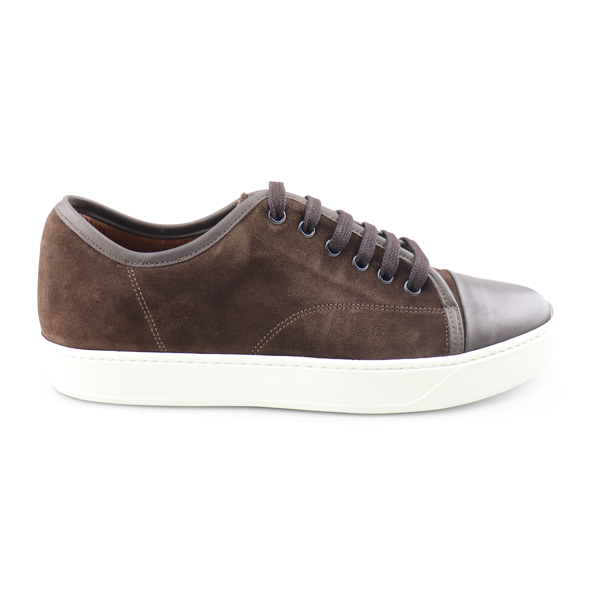 Dark brown suede sneakers