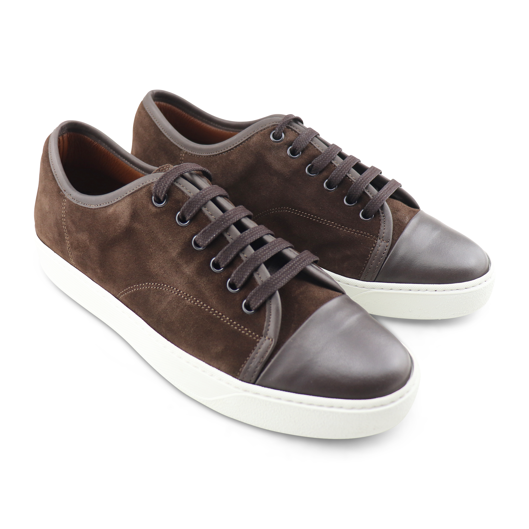Dark brown suede sneakers