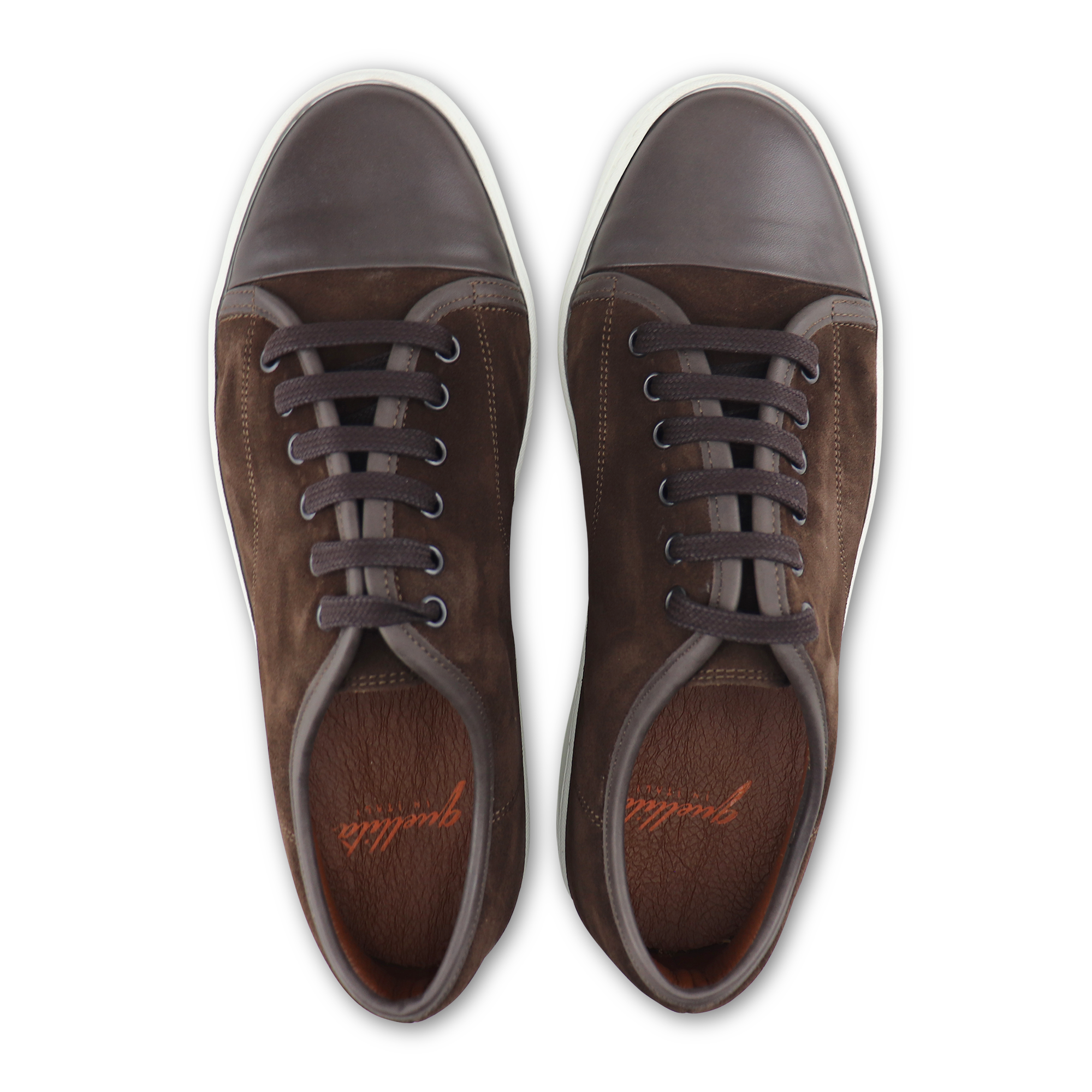 Dark brown suede sneakers