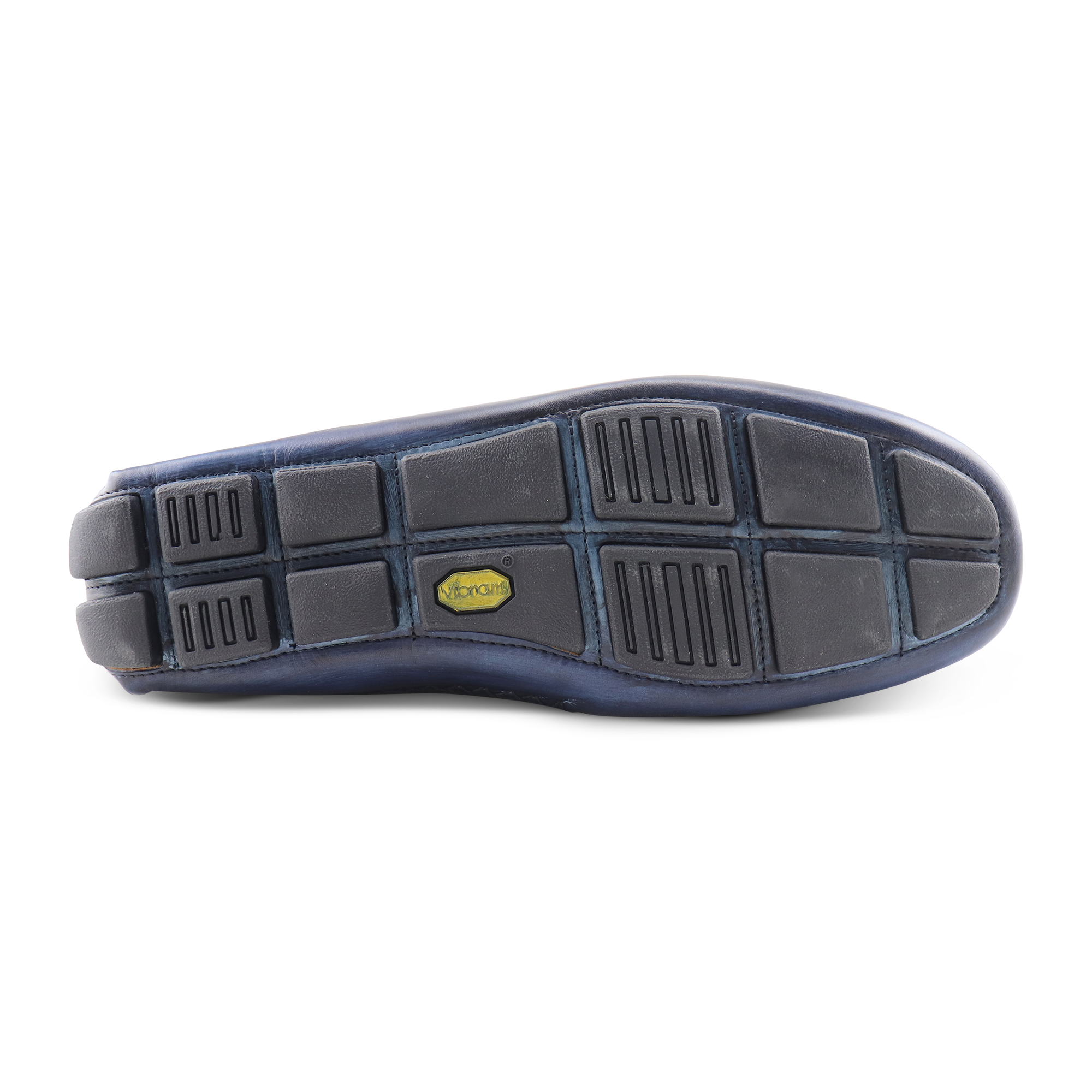 Mocassini Vibram pelle blu