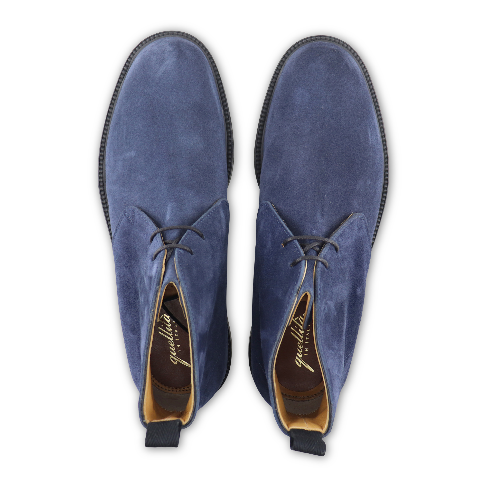 Indigo suede ankle boot