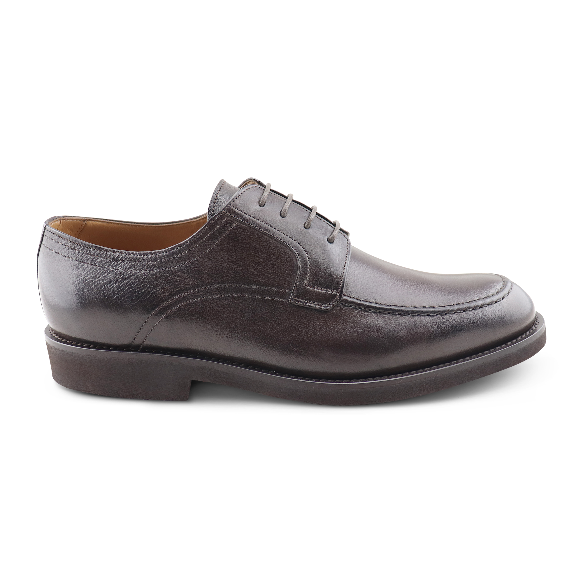 Dark brown leather derby