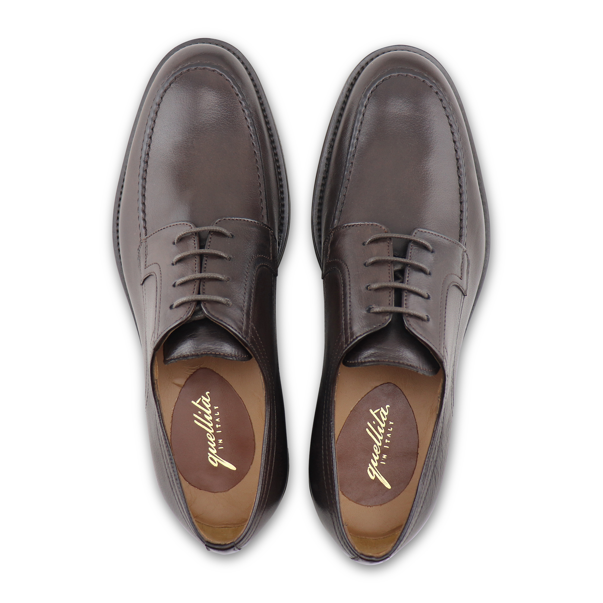 Dark brown leather derby